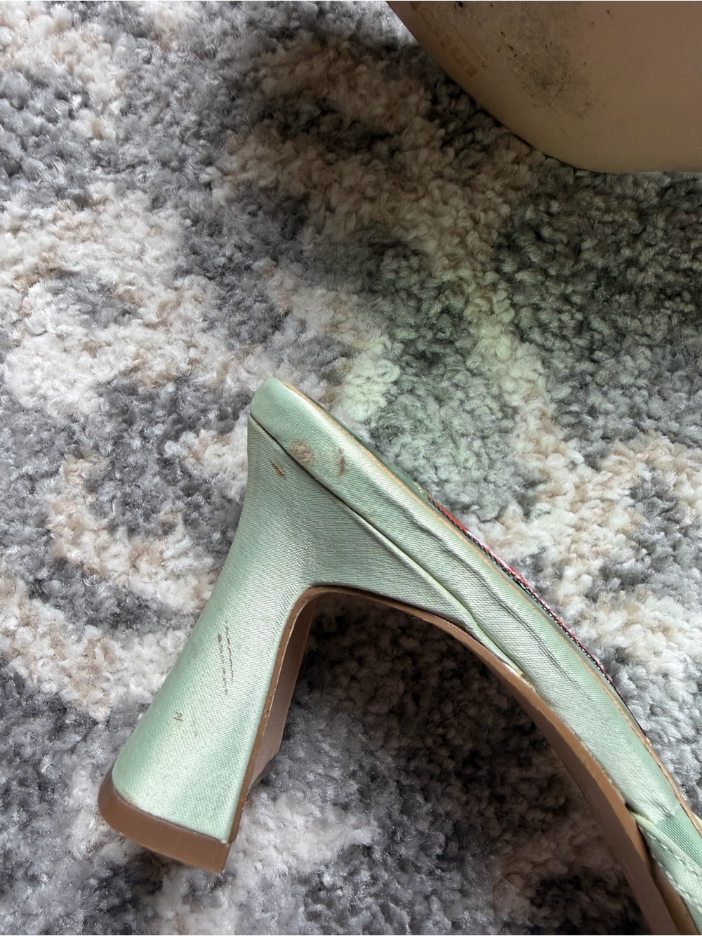 Y2K Unlisted Mint Green Sequin Butterfly Heeled Fairy Sandals - Picture 5 of 9